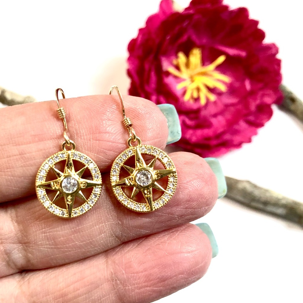 Star Earrings, Celestial, North Star, Polaris